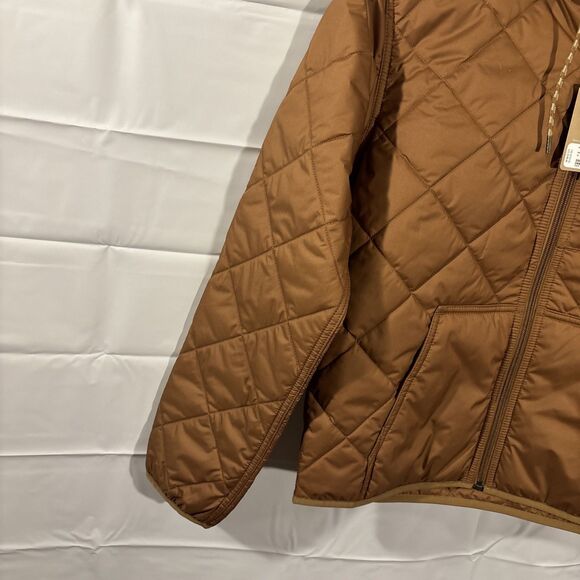 NWT Patagonia Women's XS Diamond Quilted Bomber Hoody Jacket Color Deer Brown - Picture 3 of 10